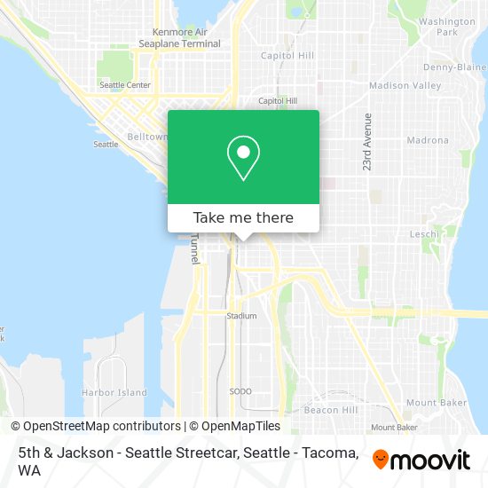 Mapa de 5th & Jackson - Seattle Streetcar