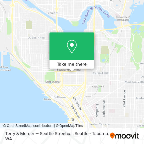 Mapa de Terry & Mercer — Seattle Streetcar