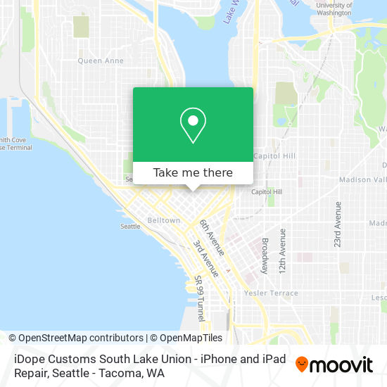 Mapa de iDope Customs South Lake Union - iPhone and iPad Repair