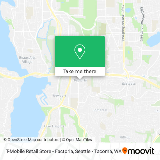 T-Mobile Retail Store - Factoria map