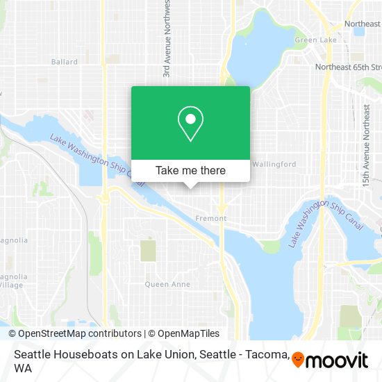 Seattle Houseboats on Lake Union map