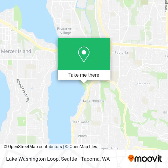 Lake Washington Loop map