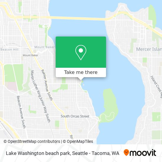 Lake Washington beach park map