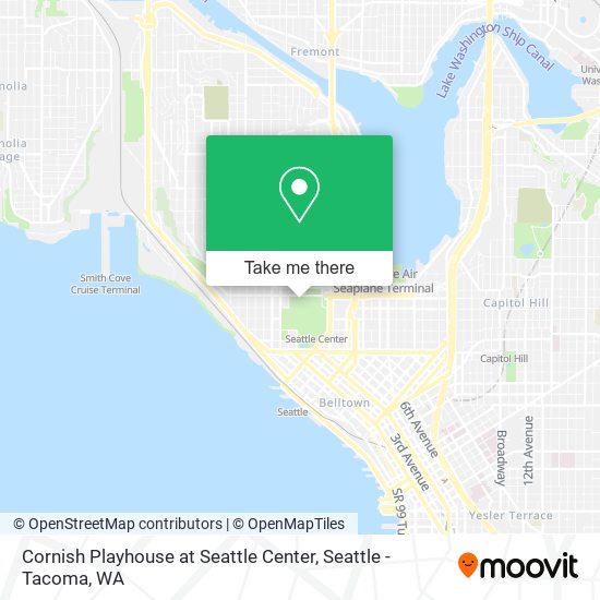 Cornish Playhouse at Seattle Center map