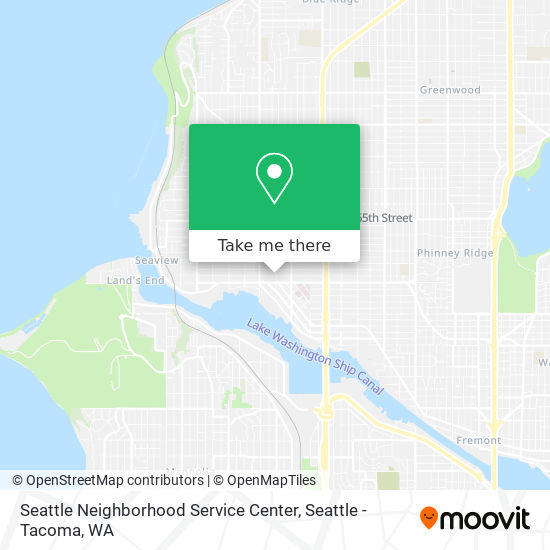 Seattle Neighborhood Service Center map