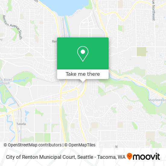 City of Renton Municipal Court map