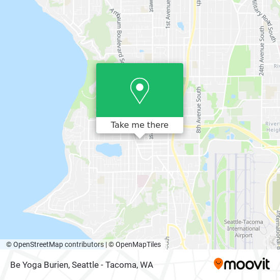 Mapa de Be Yoga Burien