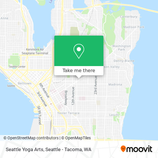 Seattle Yoga Arts map