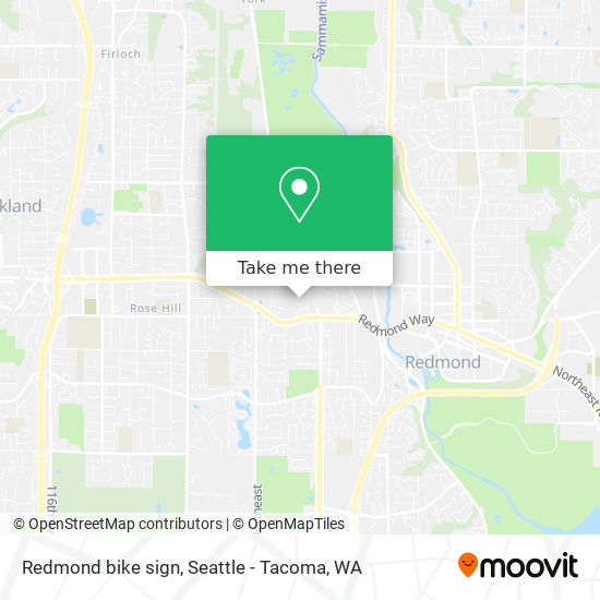 Mapa de Redmond bike sign