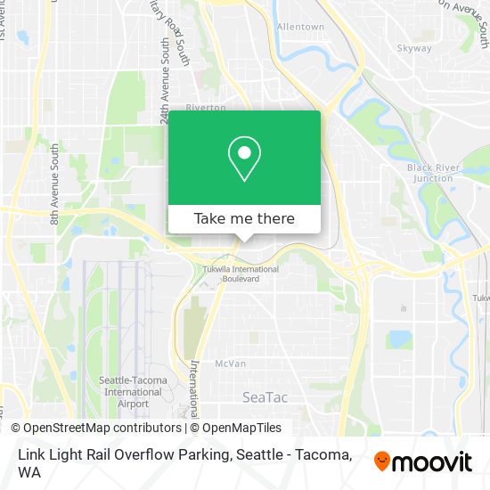 Mapa de Link Light Rail Overflow Parking