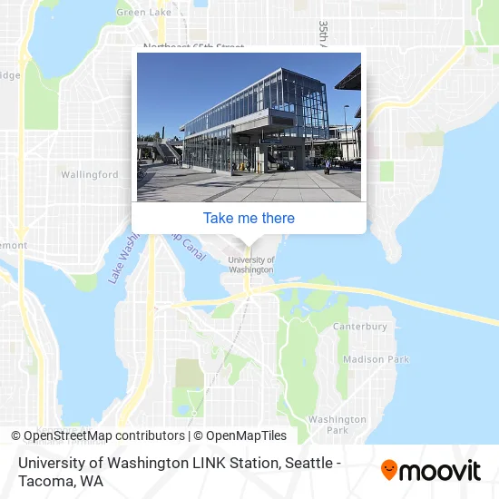 University of Washington LINK Station map