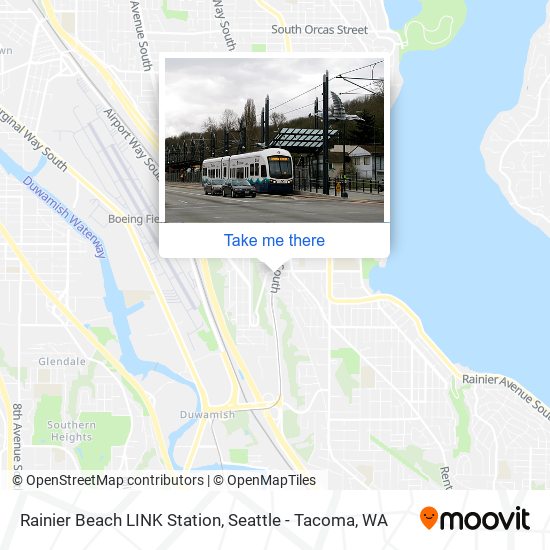 Rainier Beach LINK Station map