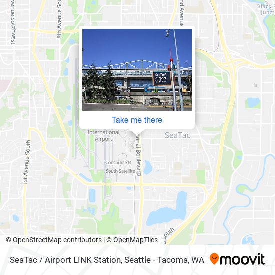Mapa de SeaTac / Airport LINK Station