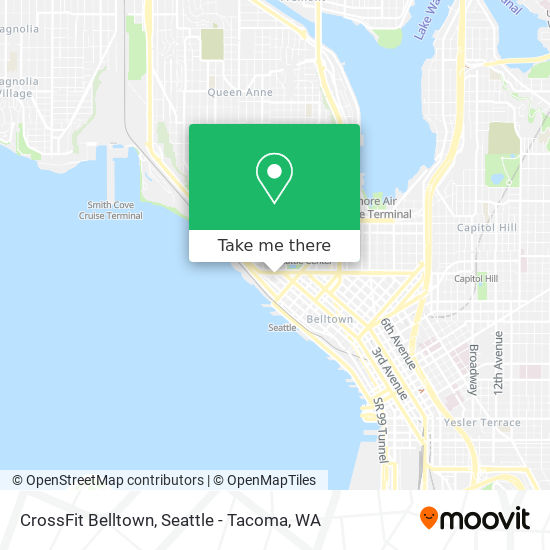 CrossFit Belltown map