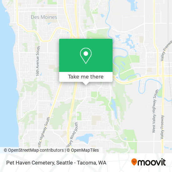 Pet Haven Cemetery map