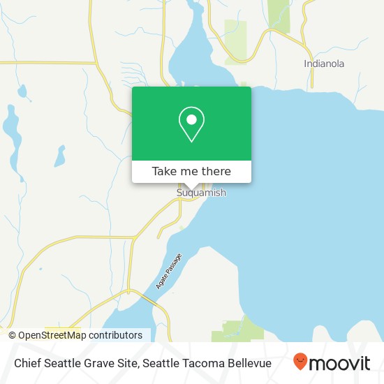 Chief Seattle Grave Site map