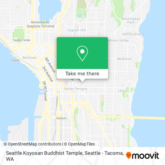 Mapa de Seattle Koyosan Buddhist Temple