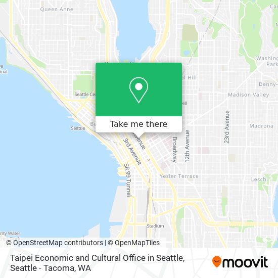 Taipei Economic and Cultural Office in Seattle map