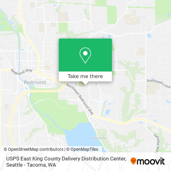 Mapa de USPS East King County Delivery Distribution Center