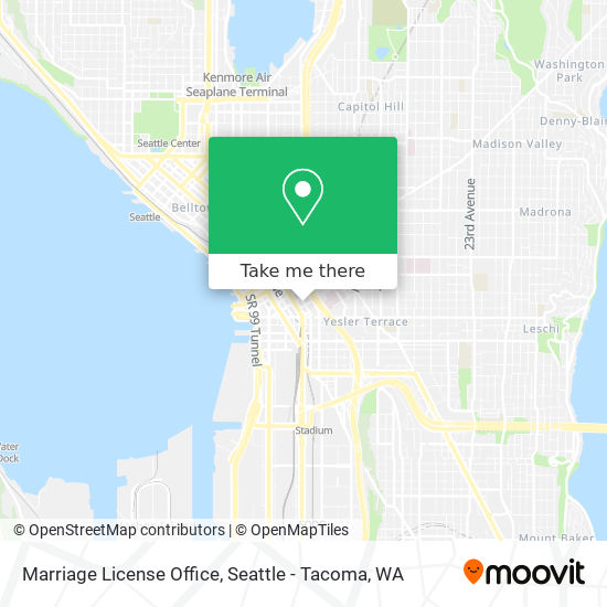 Marriage License Office map