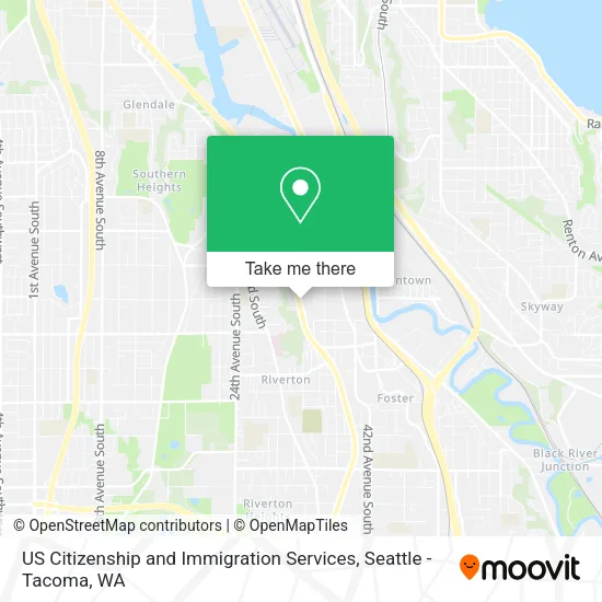 Mapa de US Citizenship and Immigration Services