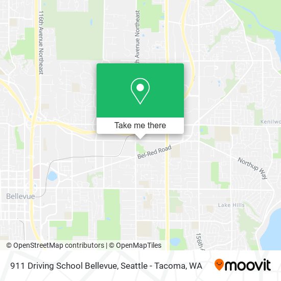 911 Driving School Bellevue map