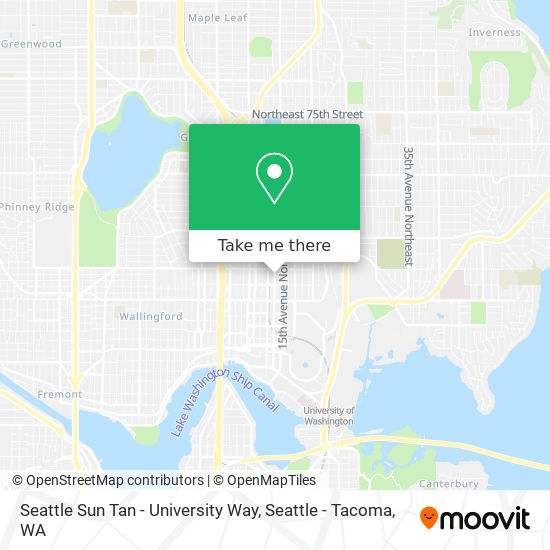 Mapa de Seattle Sun Tan - University Way