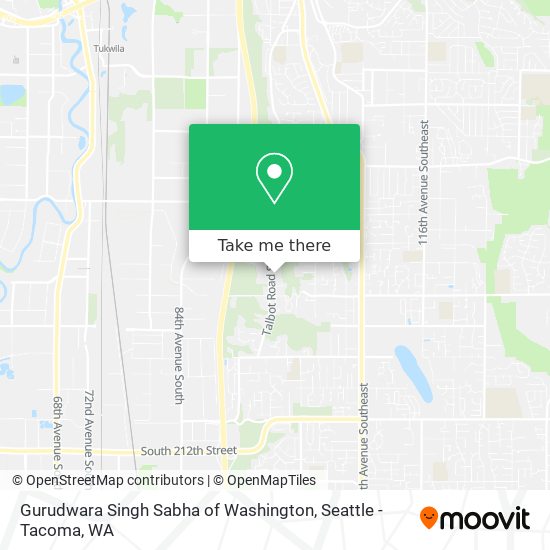 Gurudwara Singh Sabha of Washington map