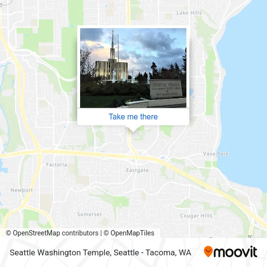 Seattle Washington Temple map