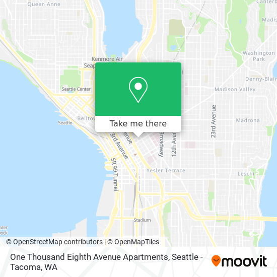 Mapa de One Thousand Eighth Avenue Apartments