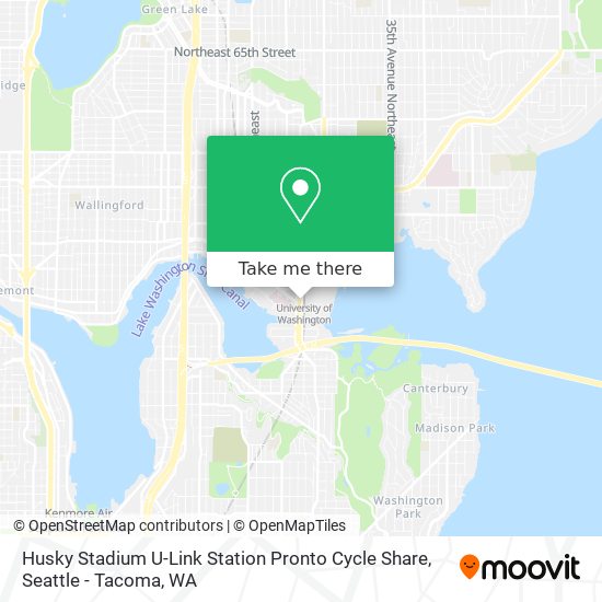 Husky Stadium U-Link Station Pronto Cycle Share map