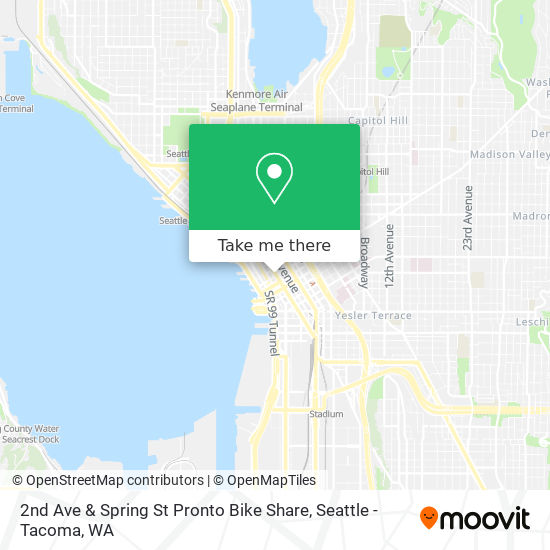 2nd Ave & Spring St Pronto Bike Share map