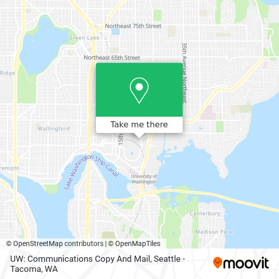 UW: Communications Copy And Mail map