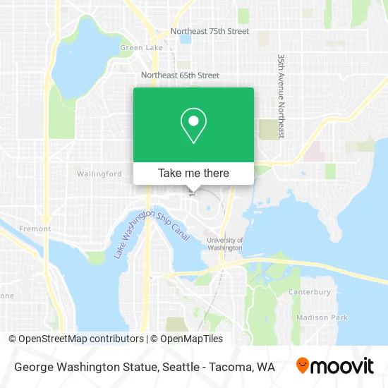 George Washington Statue map
