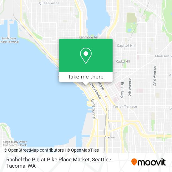 Rachel the Pig at Pike Place Market map