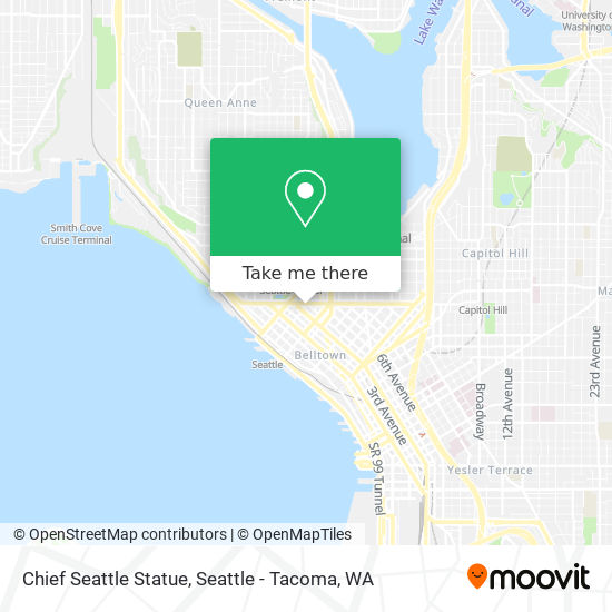 Mapa de Chief Seattle Statue