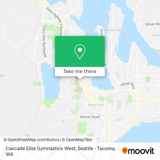 Cascade Elite Gymnastics West map