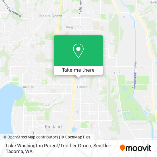 Lake Washington Parent / Toddler Group map