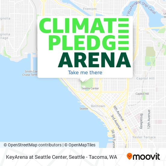 KeyArena at Seattle Center map