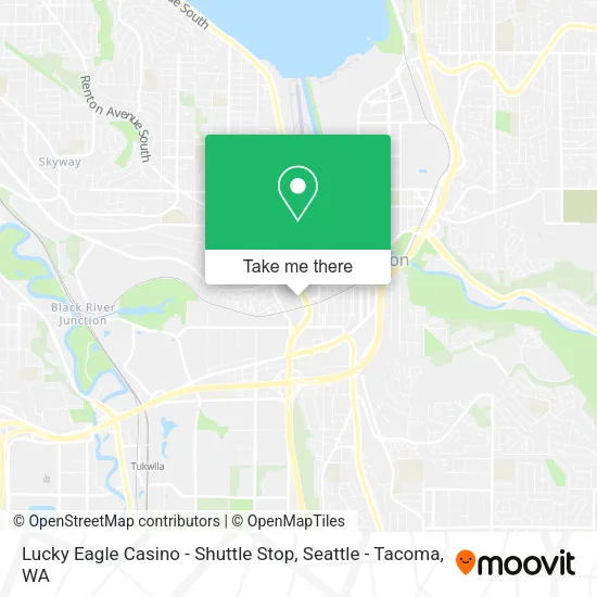 Lucky Eagle Casino - Shuttle Stop map