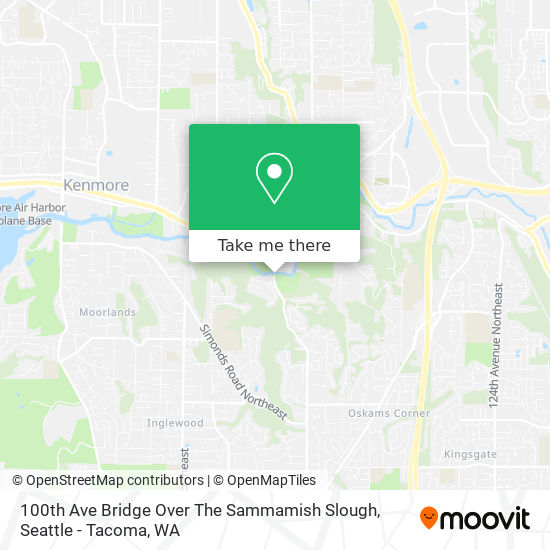 Mapa de 100th Ave Bridge Over The Sammamish Slough