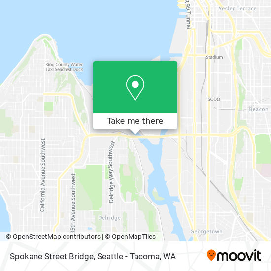 Spokane Street Bridge map