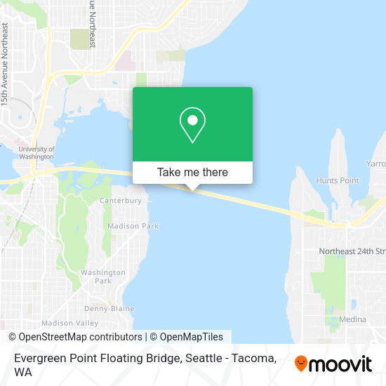 Mapa de Evergreen Point Floating Bridge