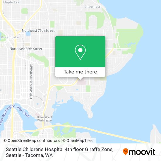 Seattle Children's Hospital 4th floor Giraffe Zone map