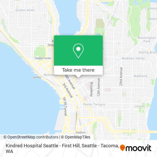 Kindred Hospital Seattle - First Hill map