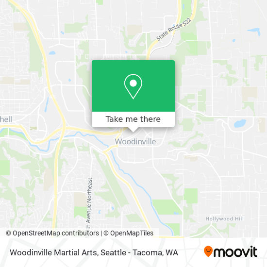 Woodinville Martial Arts map