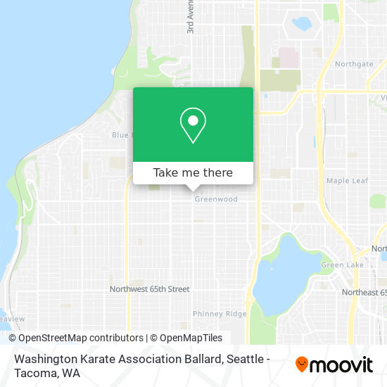 Washington Karate Association Ballard map