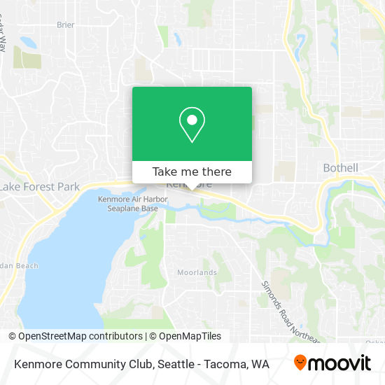 Kenmore Community Club map