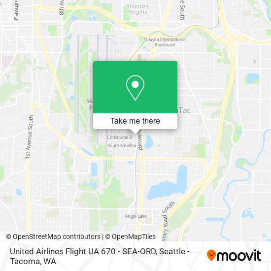United Airlines Flight UA 670 - SEA-ORD map