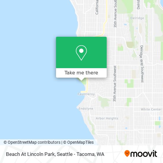 Beach At Lincoln Park map